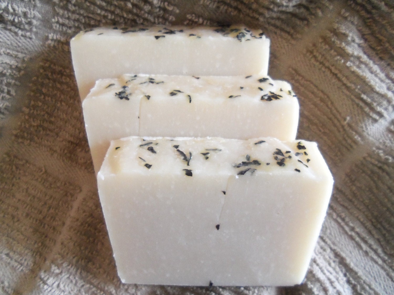 Triple Mint Essential Oil Scented Cold Process Soap with Shea Butter