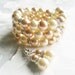 Gold & Ivory Chunky Pearl Bracelet and Earrings Set, Gold Pearl Bracelet, Ivory Pearl Jewelry Set, Bridesmaid Gift, Wedding Jewelry