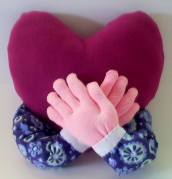 Hugging heart pillow post op pillow thinking of by Fleeceofnature