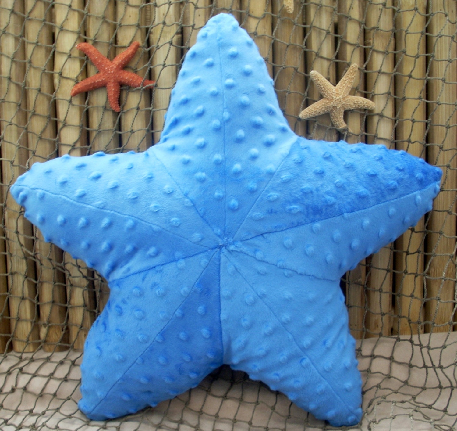 Starfish pillow 15 inch pillownautical by Fleeceofnature on Etsy