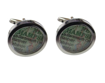 Dartmouth College Map Cufflinks