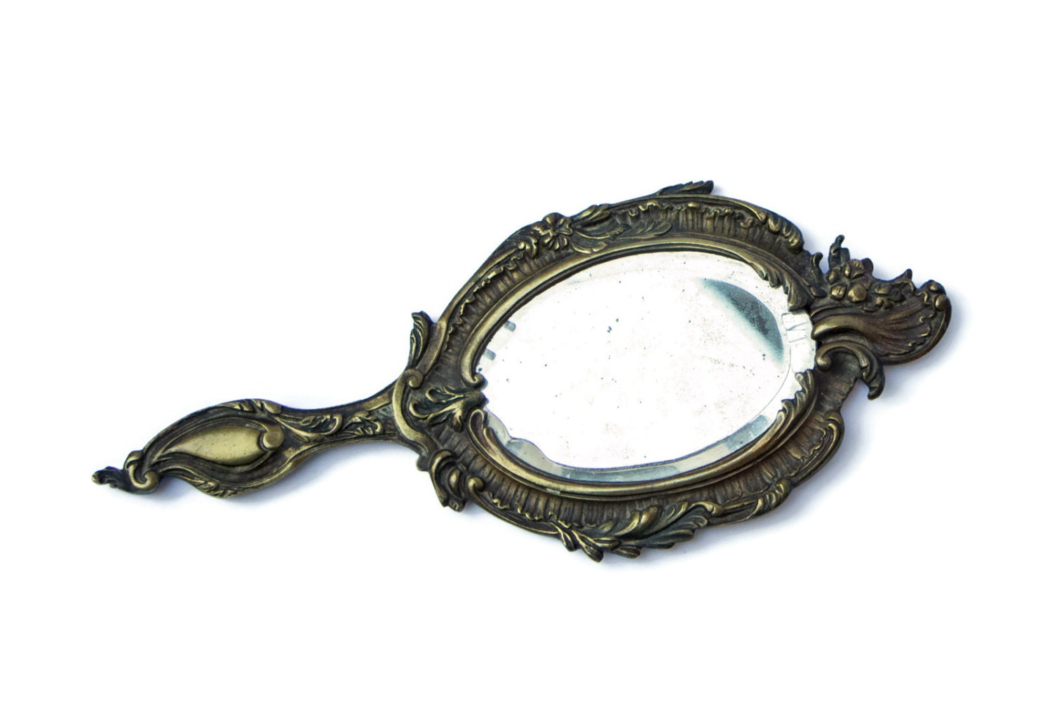 art nouveau hand mirror