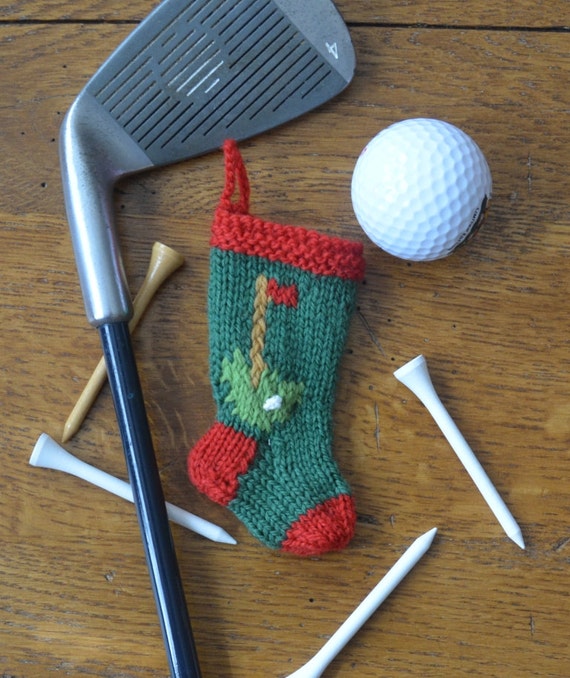 Golf Hole Christmas Stocking Ornament Golfer