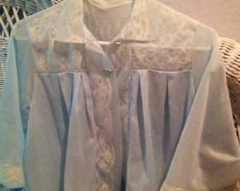 Gorgeous, Vintage, Soft Blue Bed Jacket