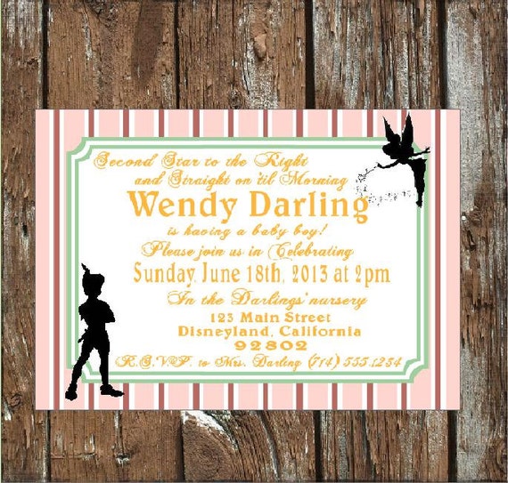 Items similar to 20 Peter Pan Baby Shower Invitations on Etsy