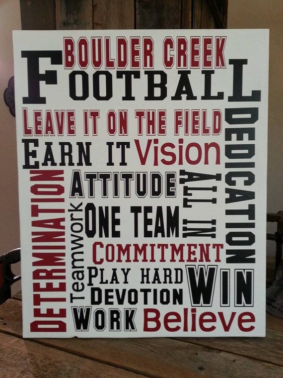 17x21 High School Football Subway Art Football