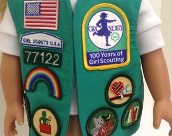 Junior Girl Scout Uniform Vest- Fits any 18" Doll