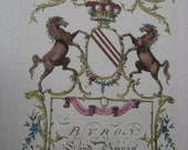 Byron Lord Coat Of Arms Jacobs English Peerage 1700s