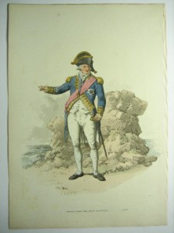 Pyne, Costume Great Britain H/C Aquatint, Admiral, 1808