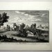 Antique Giuseppe Vasi Copperplate Engraving Print Ponte Mammolo Plate #81