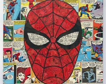 Spiderman Comic Collage Print