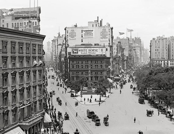 ManhattanNew York City 1905 .Madison Square from the by Chromatone