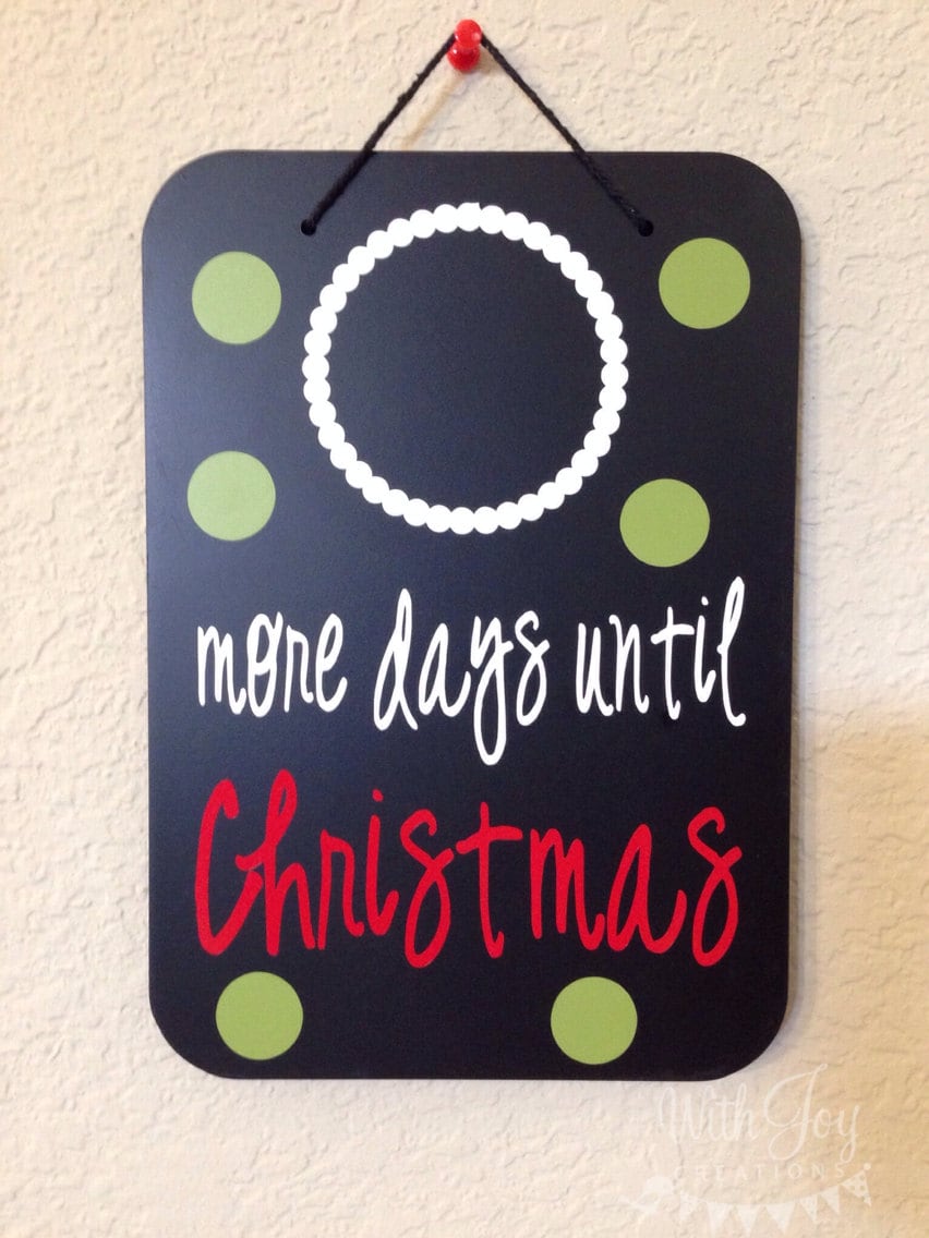 Chalkboard Countdown to Christmas Board