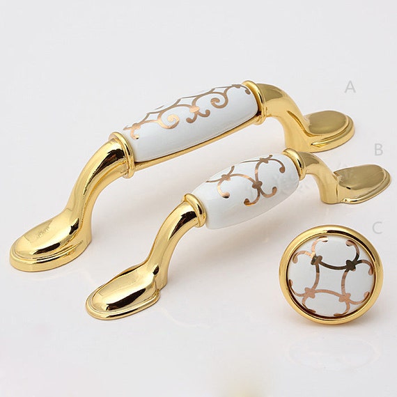 Items similar to Noble Golden Pull Handles , Drawer Pull Handles