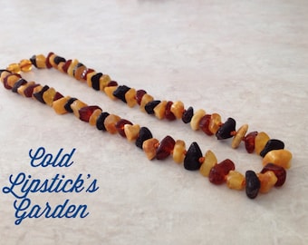 ts ifms pay slip teething Baltic Cherry and Cherry Dark Amber necklace