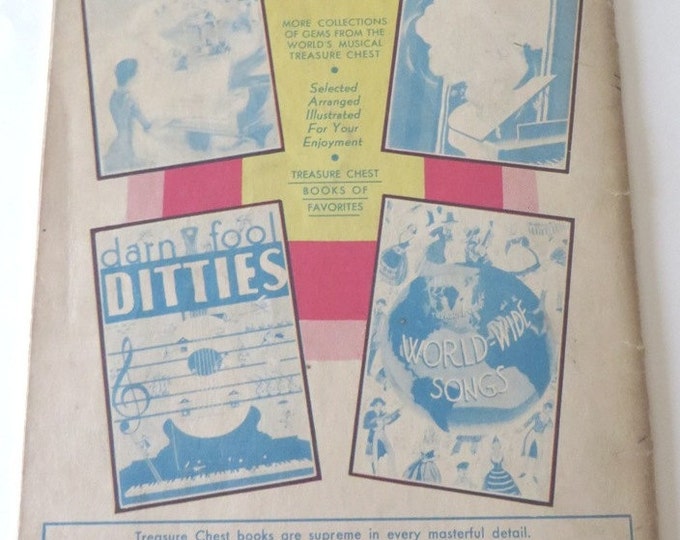 Vintage Sheet Music - 1936 Music Book - Treasure Chest of Songs We Love