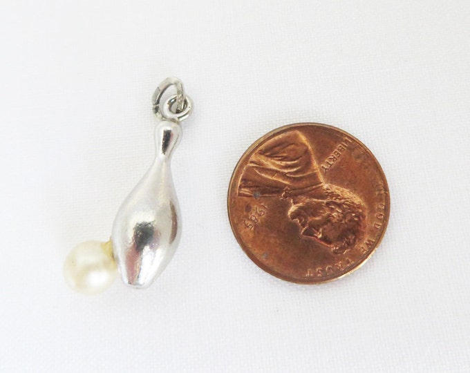 Vintage Sterling Silver Bowling Ball & Pin Charm