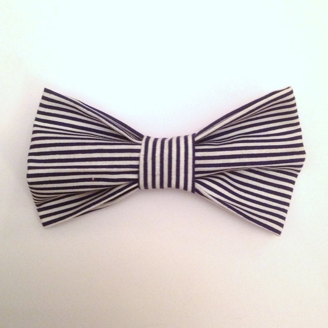 Clip On Bow Tie Black / White Bow Ties for Men by JaxBoutique
