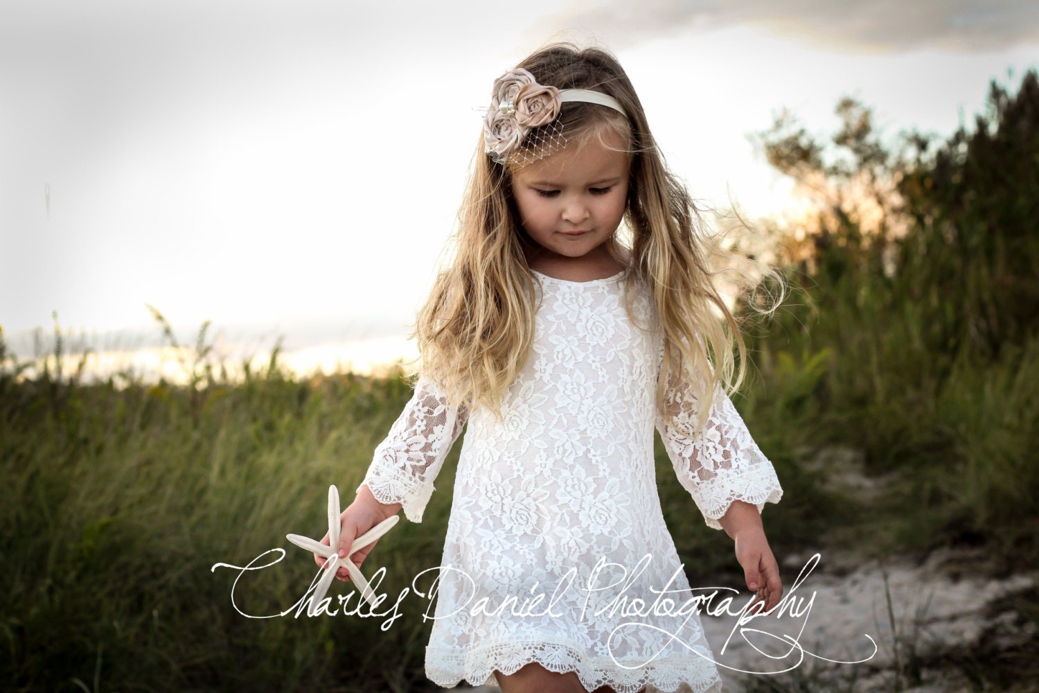 Chloe flower girl dress ivory flower girl dress girls lace