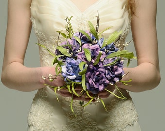 Purple Music Sheet Roses - Paper Wedding Bouquet