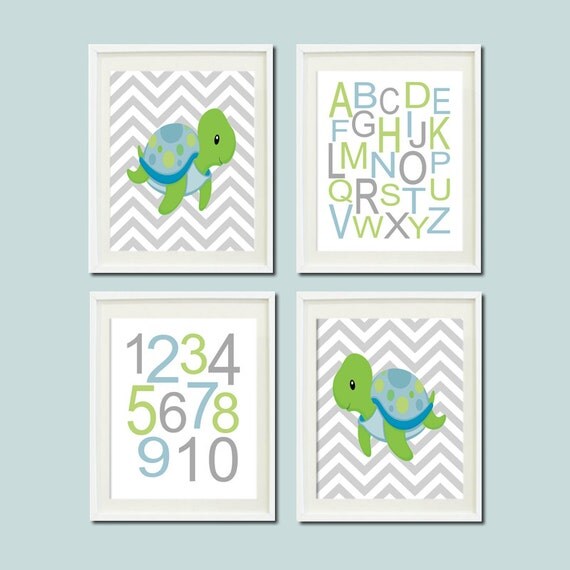 Turtle Nursery Baby Boy Nursery Wall Art Turtle Nursery