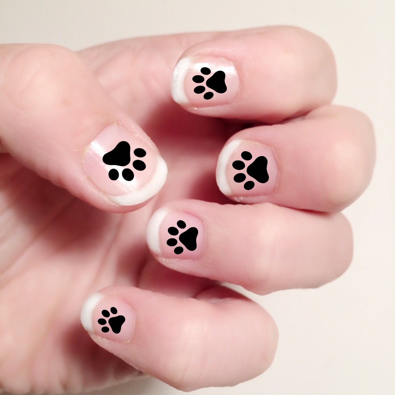 paw print vinyl nail decals
