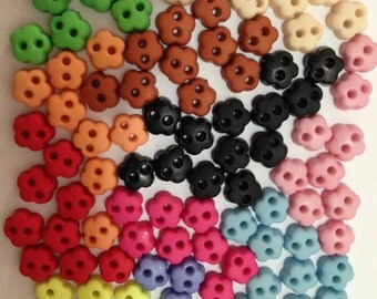 Flower Tiny Button 6mm - 100 pcs wholesale lot