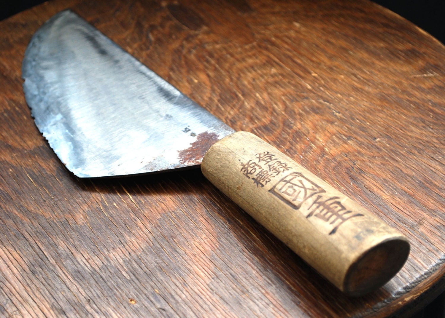 Japanese Kitchen knife Kunishige kanji signed allpurpose