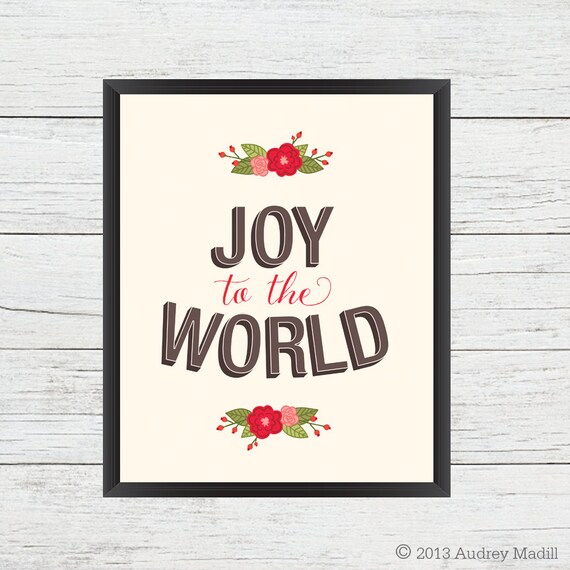 Printable Joy To The World Wall Art - Christmas Decor - Printable Wall Art Il_570xn
