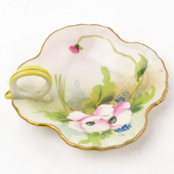 Antique Gloria LW & CO Hand Painted Nappy Dish by UdderlyGoodStuff
