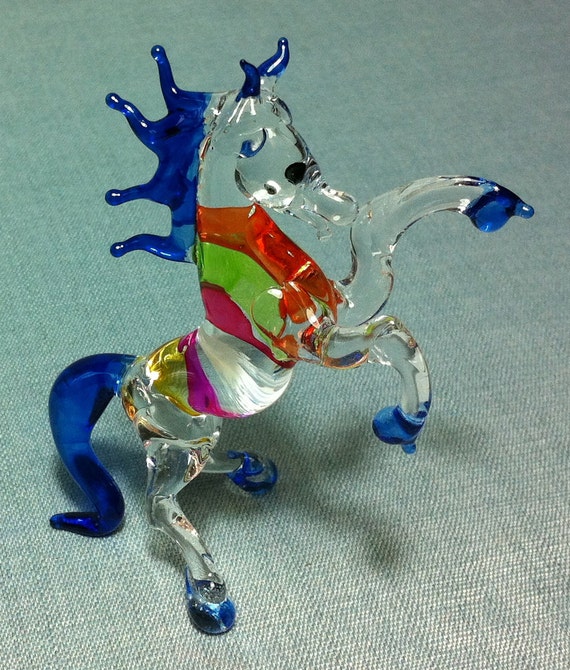 hand blown glass horses