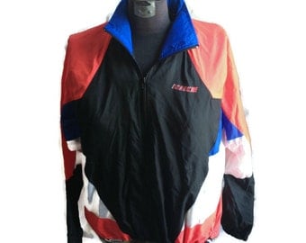 80's Nike Windbreaker / Swoosh Just Do It / 1980's Neon Zip Up Jacket ...