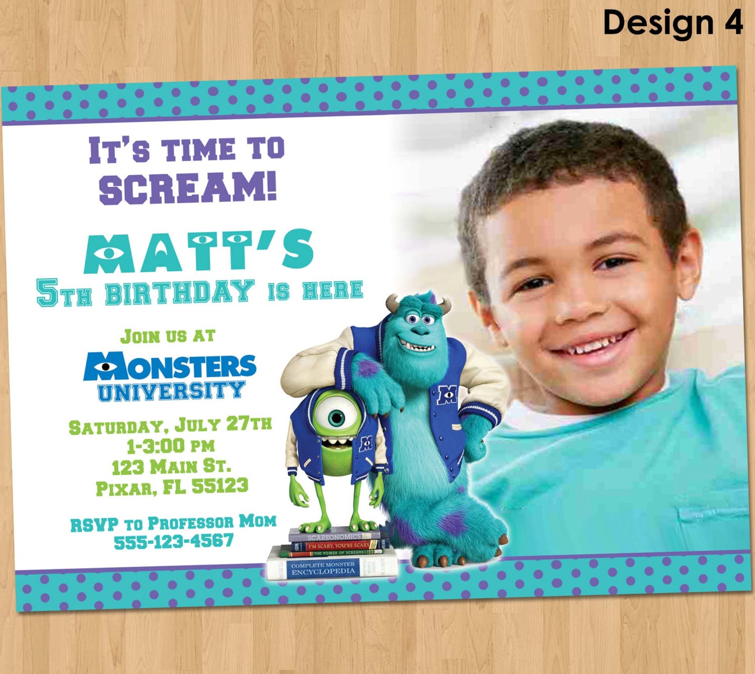 Monsters University Invitation Monsters University Birthday