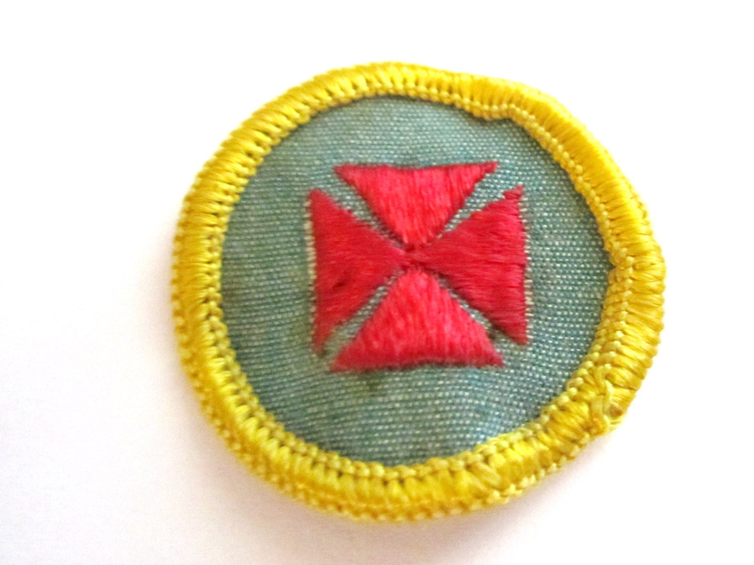Vintage Cadette Girl Scout Badge 1st Aid circa