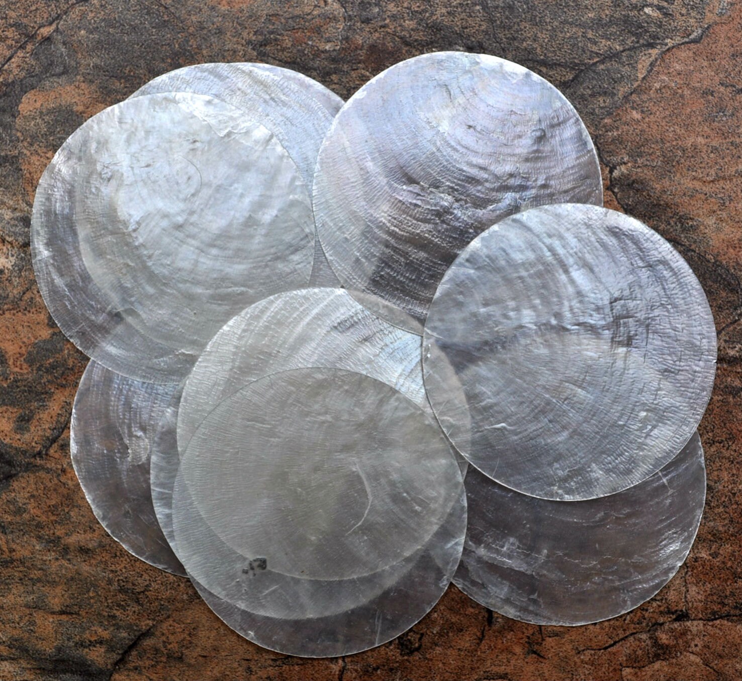 Sea Shell Wind Chime Capiz Shells 10 Pcs 2 Round Cut