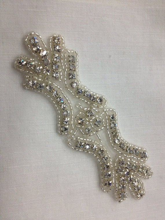 Rhinestone Appliqué Swarovski Beaded Appliqué Crystal