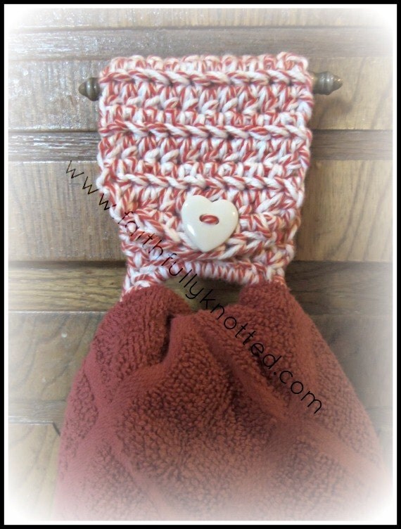 Crocheted Towel Holder by FaithfullyKnotted on Etsy