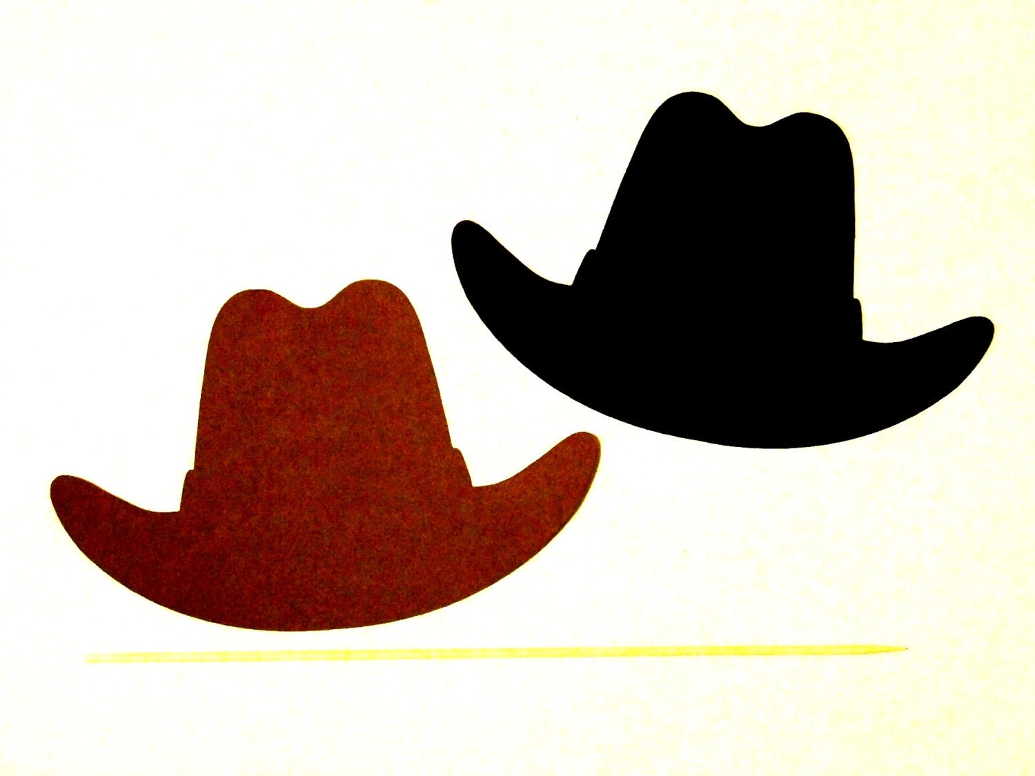 Items similar to Photo Booth Props 2 pc Cowboy Hat Western Photobooth