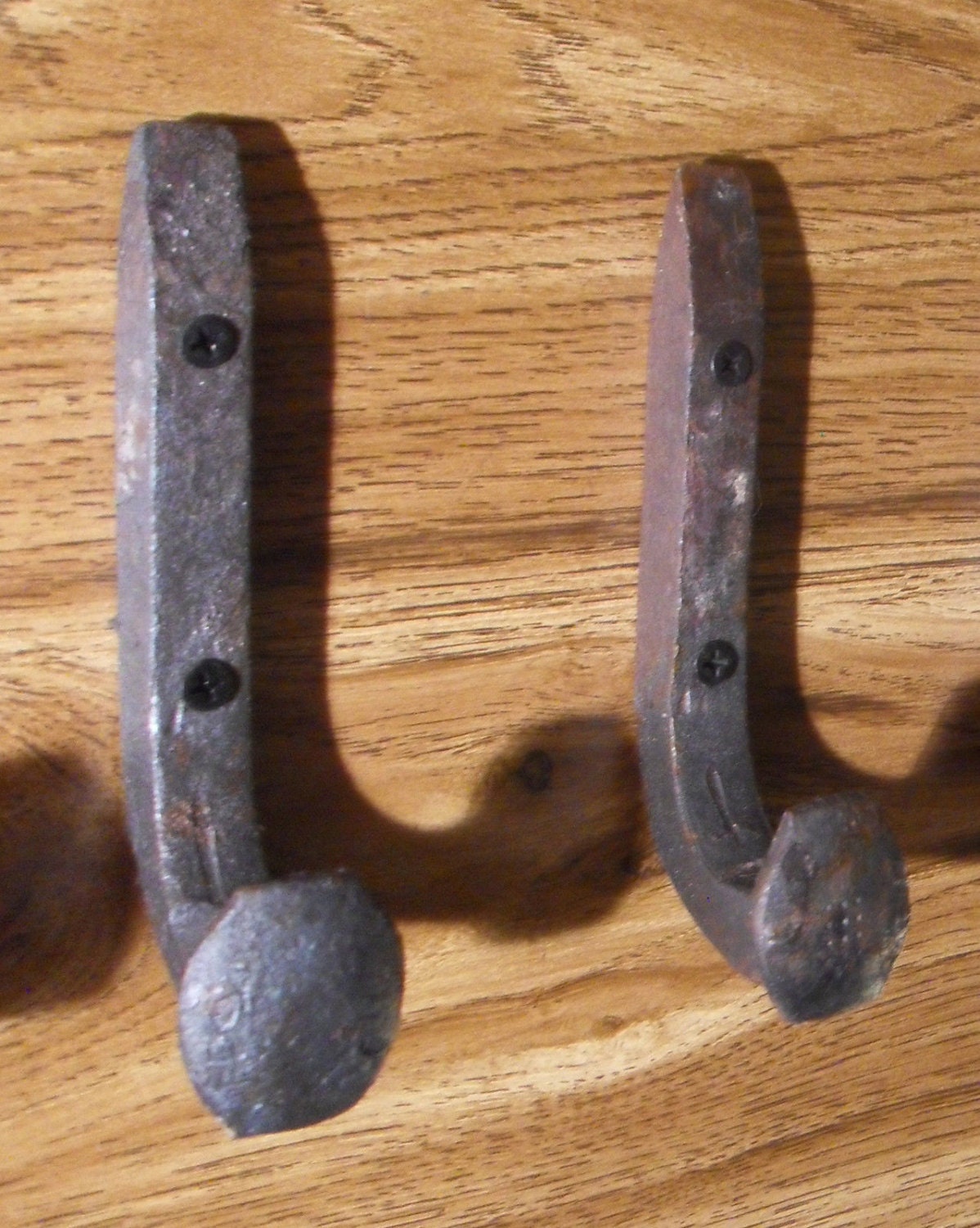Free Shipping 3 Antique Horse Tack Hooks Old Railroad Spikes
