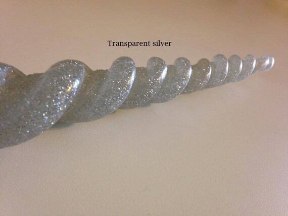 Transparent silver unicorn horn by The by ThePaintedPonyTack