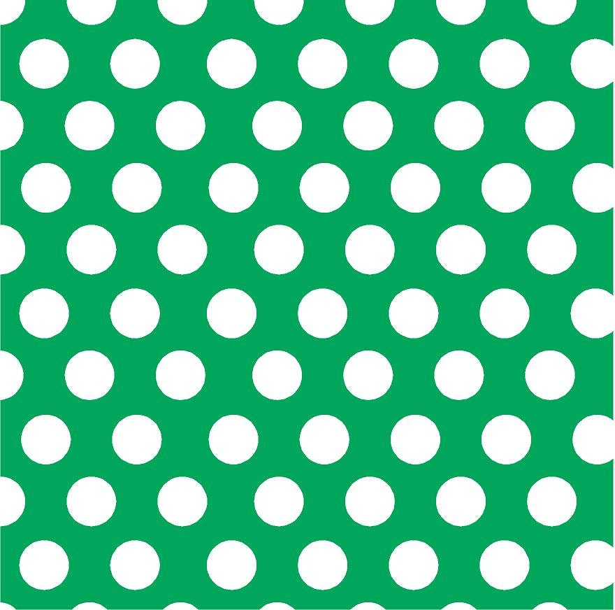 Green with white POLKA DOT pattern vinyl by BreezePrintCompany