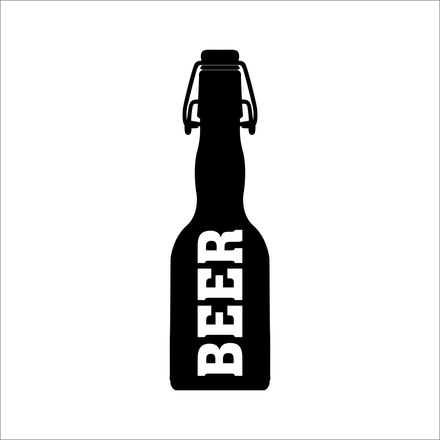 BEER BOTTLE Decal Sticker Car Decal Laptop Decal / Choose Size