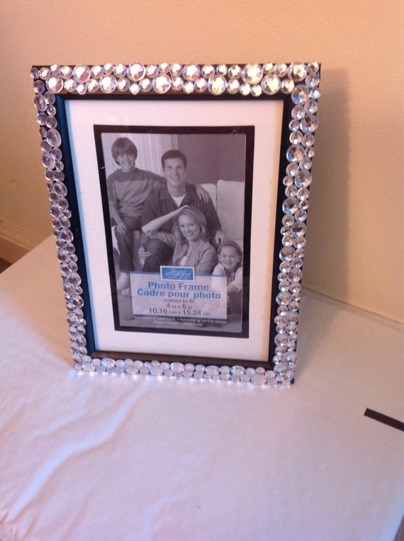 Clear Rhinestone Picture Frame 4x6 by RhinestoneEvrything1 on Etsy