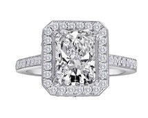 Radiant cut diamond rings pictures