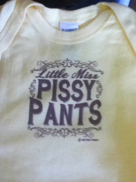 Items similar to Little Miss Pissy Pants baby onsie by Chicks Dig