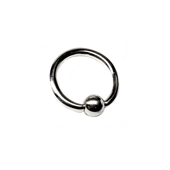 white gold captive bead ring