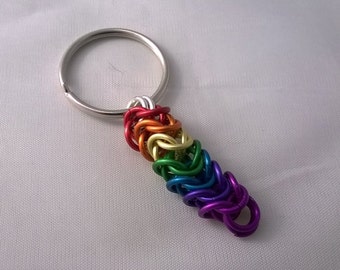TRIXES Rainbow Keyring - Braided Leather Loop Pride Accessory For LGBTQIA2s+ Support, Multicolour Keychain 7 thumbnail image