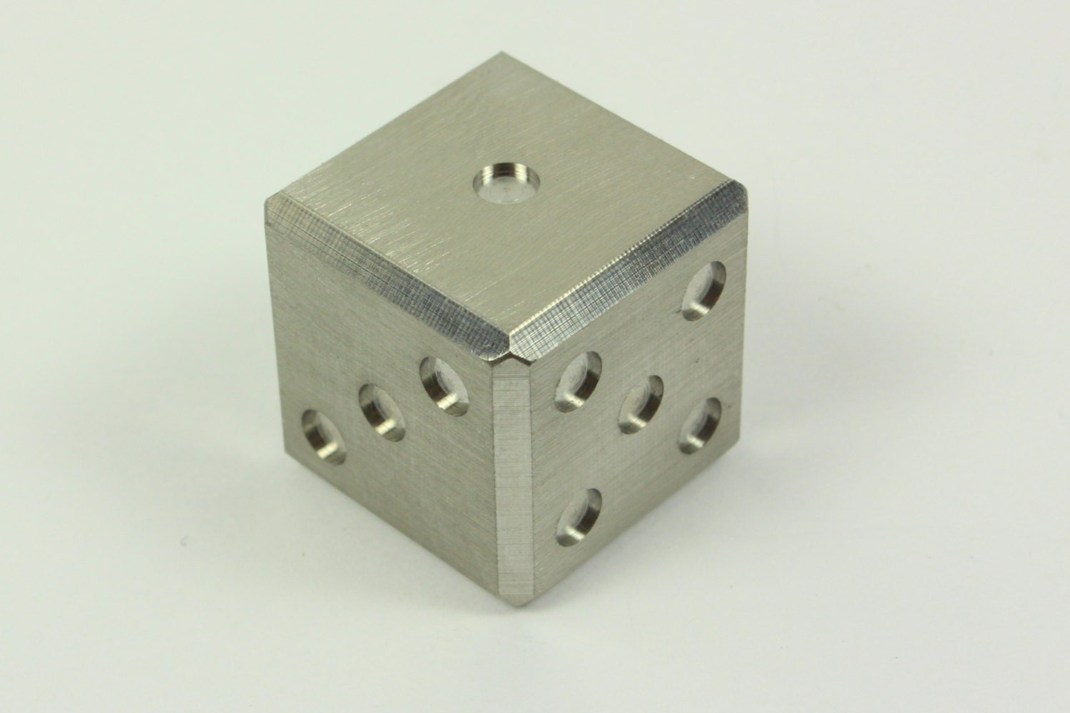 Stainless steel dice metal 6 sided die single by VermontCNC