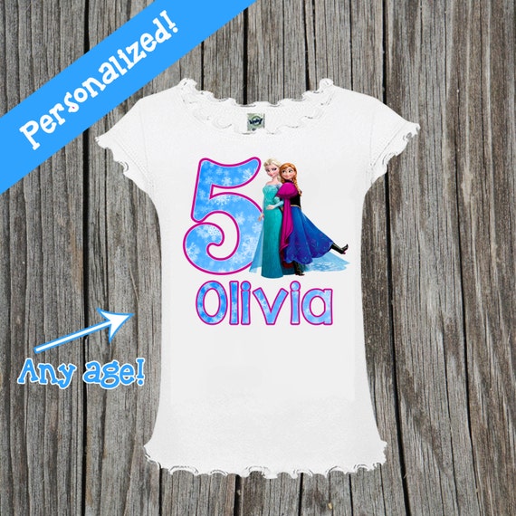 APRIL SALE Girl's Frozen Movie Birthday Shirt by NextLevelDesigns