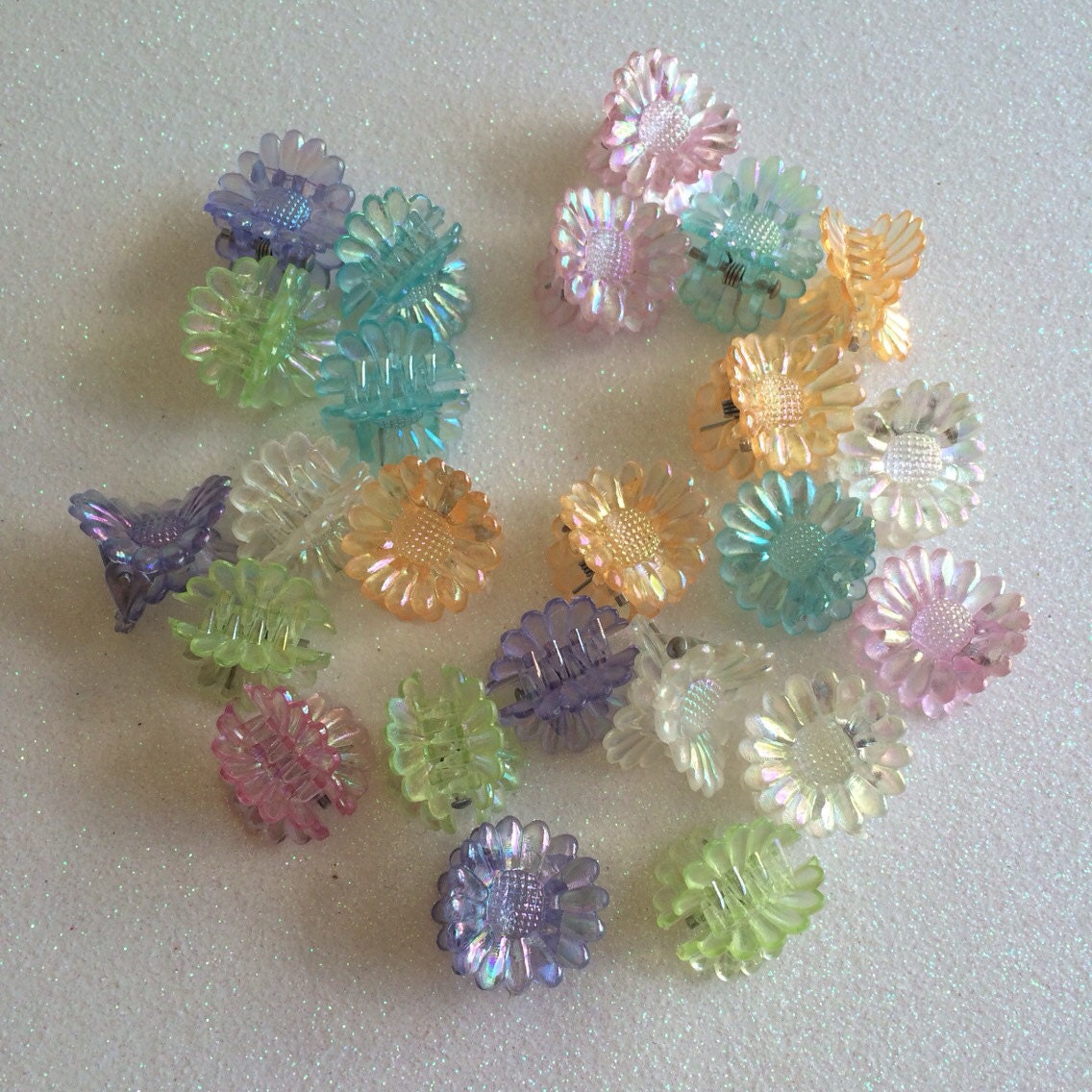VTG Butterfly / Flower Hair Clips